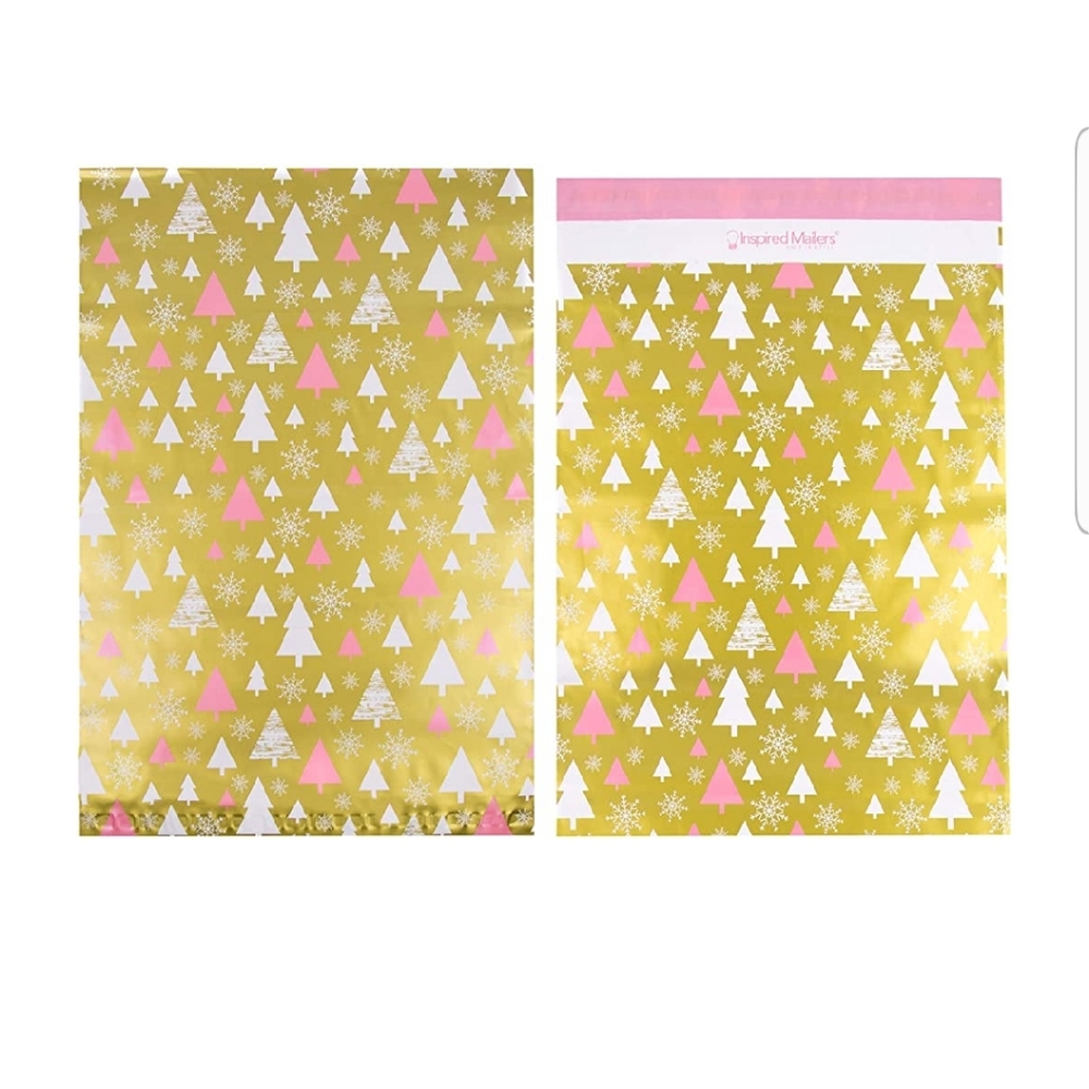 25 14.5x19" XL INSPIRED thick POLY MAILERS Pink Winter…